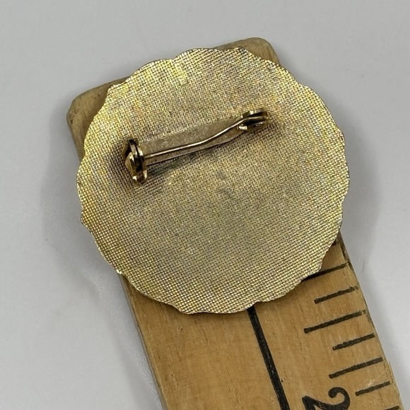 Vintage Cloisonné Enamel Brooch Statement Pendant Chinoiserie Style - Picture 7 of 8